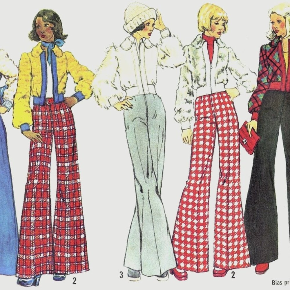 1970s High Rise Wide Leg Pant
